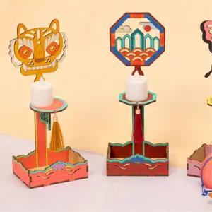 복지센터 전통체험 미술활동 우드공예 민화무늬 촛대 만들기 인지교육 방과후학교 노인