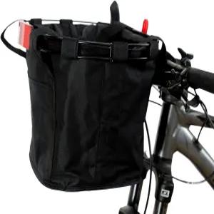 Qiue 퀵 릴리스 탈부착 가능한 자전거 바구니 접이식 앞핸들바 가방 여성용 및 남성용 반려견 반려묘