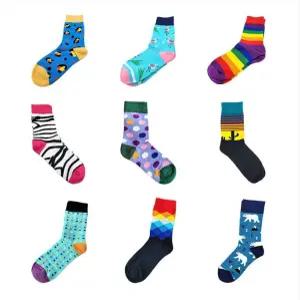 중장목 패션 양말 17종 1+1+1 총 3켤레 여성용 긴목 디자인 양말 세트