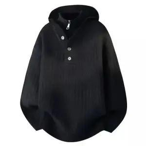 남성 라운드넥 니트 후드 스웨터캐주얼 스트라이프 가디건 힛템