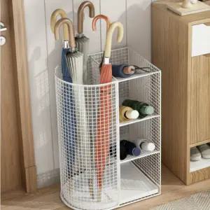 철제 우산 꽂이 물받이 철망 정리대 대용량 우산 꽂이 보관함 사무실 현관 거치대