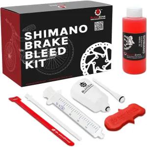 미네랄 오일이 포함된 블리드존 시마노 브레이크 블리드 키트 - 디스크 브레이크용 유압 바이크 MTB 및