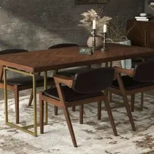 거실 원목 테이블 헤링본 식탁 북유럽 사각 인테리어