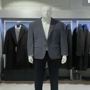 [트루젠] 트루젠 네이비 풀스판 투톤짜임 캐주얼 콤비 자켓 TH6612001014