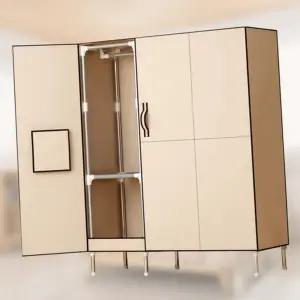 간이 옷장 모듈형 베이직 여닫이 패브릭 옷장 수납 원룸 침실 드레스 조립식 정리함 수납장 시스템 철제