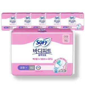 쏘피 바디피트 볼록맞춤 대형 16개 x 6팩