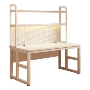 철제책상 타공 전면 테이블 선반 데스크 서재 Y. 80 x 60x74cm 화이트 B