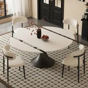 확장형식탁 다이닝 테이블 거실 원형 의자세트