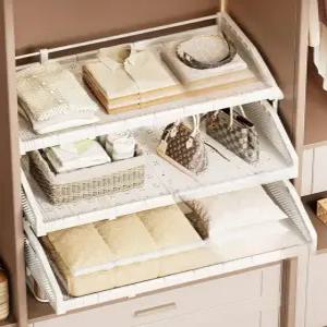 길이조절 슬라이딩 선반 조립식 수납 레이어드 옷장칸막이