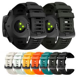 Garmin Instinct/Instinct 2 용 실리콘 스트랩 Instinct Tide/Tactical/Dual Power 교체 밴드 시계