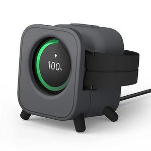 엘라고 GWT5 충전 스탠드 갤럭시 워치 8, 7, 6/6 클래식, 5/5 프로 40, 43, 44, 45, 47mm 클래식 스피커 디자인 - [충전 케이블 미포함] [다크 그레이]