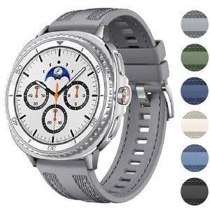 삼성 갤럭시 워치 8 44mm 40mm용 나일론+실리콘 밴드, 클래식 46mm 밴드 스포츠 교체용 스트랩