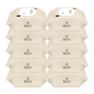 올림생활물티슈 대용량물티슈 캡형 100매 10개