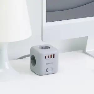 멜리언스 UBS C타입 4구 PD30W 고속 가정·여행용 큐브 멀티콘센트 멀티탭