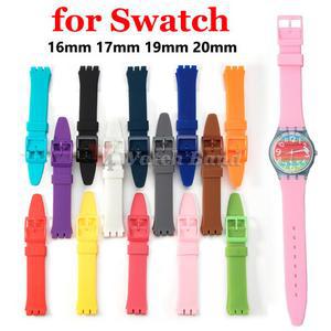 Silicone Watch Band for Swatch 16mm 17mm 19mm 20mm Waterproof Bracelet Men Sport Rubber Women Accessories Strap Colorful