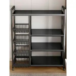 프리미엄 스낵 선반 철제 야채 가정용 메쉬바구니 4단선반 바구니4개 80x32x135