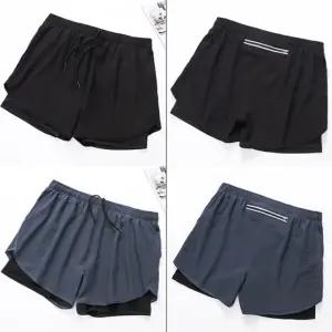 런닝 타이즈 러닝 마라톤 2단 트레이닝 일체형 바지