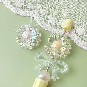 비즈아이 [6719-02]아크릴비즈 볼펜꾸미기 볼꾸재료 오로라데이지꽃 24x25mm ,1개