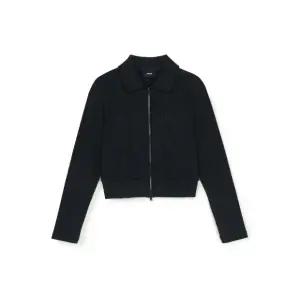 자켓 GQC 3FTRB1151-50BKS 여성 베이직 골지 슬림핏 크롭 집업 뉴욕양키스