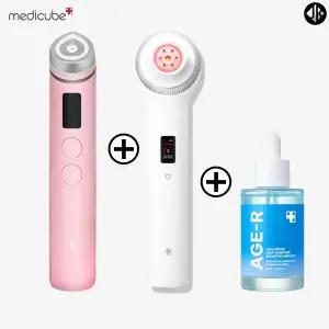 메디큐브 AGE-R 부스터 프로 핑크 + 울트라 튠 40.68 + 히알루로닉 부스팅 앰플 50ml 1개