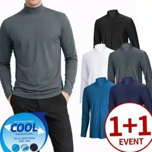 남성 쿨링 티셔츠 드라이 쿨링 데일리 남성 반목티 티셔츠 스판 골프웨어 흡한속건 아웃도어 기능성 운동복