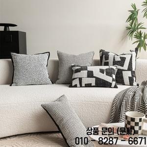 아이보리 블랙 녹 레드 베개 모던 쿠션 케이스 럭셔리 심플 장식 커버 소파 의자 홈