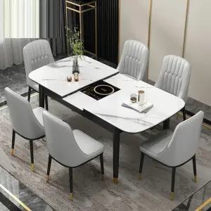 대리석식탁 확장형 인덕션식탁 6인용세라믹식탁 접이식테이블