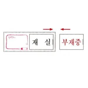 유니온 여닫이 표지판 재중 부재중 U-0901안내판 부착 디자인 사무용 회사 사무실 점포