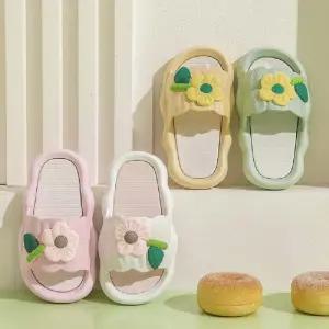 꽃  슬리퍼 쿠션좋은 플라워 푹신한 편한슬리퍼