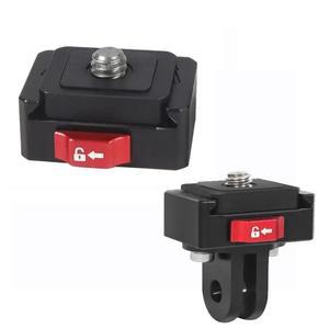 미니 모니터 마운트 플레이트 퀵 릴리스 클램프 SLR 카메라 용 1/4 나사 삼각대 슬라이드 안정기 짐벌 고속