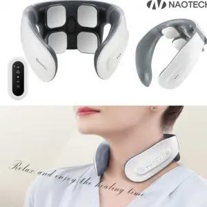 나오테크H6200N 목안마기 4헤드 충전식목마사지 무선 온열 저주파 목 마사지기 리모컨