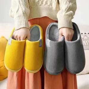 폭신한 겨울 털 슬리퍼 논슬립 방한 거실화 실내화 xLm2+3iRY