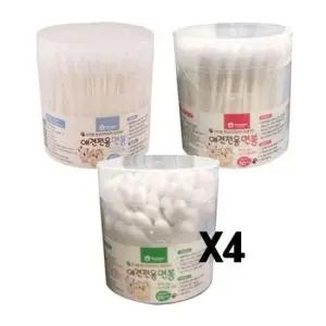 펫크린면봉 펫크린 애견전용 면봉 순면 눈꼽 귀청소 위생용품 X4