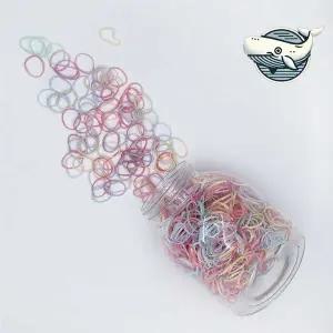 다채로운 컬러 헤어밴드 1000개 세트 고무줄