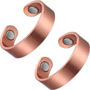바이오매그 마그네틱 반지 남성 여성용 순동 조절 가능한 손가락 엄지 주얼리 선물