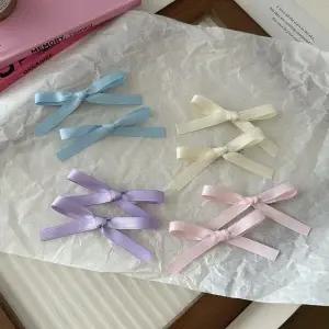 여자 사계절 데일리 미니 리본 헤어핀