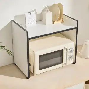 [리센트] 높이 조절 전자레인지 수납장 선반 거치대