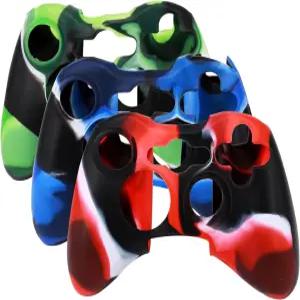 Xbox 360 컨트롤러용 컨트롤러 스킨 3팩 리 프리미엄 슈퍼 그립 보호 케이스 커버
