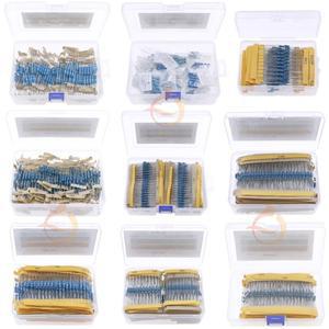 1% 금속 필름 저항 모음 키트 박스 포함 1/8W 3W 0Ω ~ 10MΩ