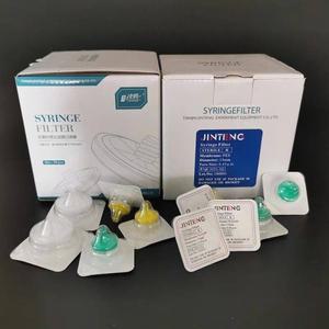 1박스(50개) 실험실용 0.22um/0.45um 멸균 밀리포어 주사기 필터 나일론/PES/PTFE 멤브레인 화학 장비