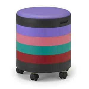 6단수납의자-로라 무지개) 수납의자 화장대의자 식탁의자 장난감수납겸용의자