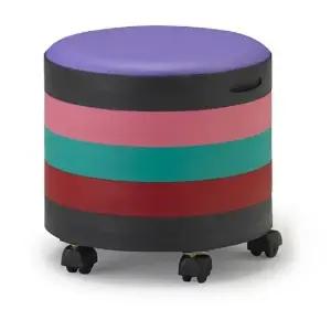 5단수납의자-로라 무지개) 수납의자 화장대의자 식탁의자 장난감수납겸용의자