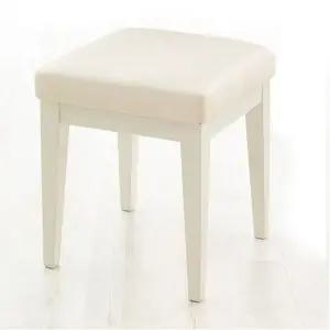 보로스 화이트 원목 보조의자 화장대의자미니간이스툴 화장대의자 미니의자 스툴