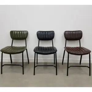 보그쌍줄 식탁 카페 인테리어 철재 의자 3color) 식탁의자 업소용의자 철재의자 스틸의자