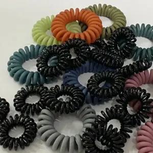 무광 머리고무줄 전화선 스프링머리끈 블