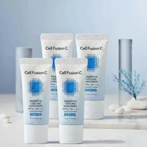 셀퓨전씨 아쿠아티카 쿨링 썬스크린 35ml x4개 SPF50+ PA++++ 데일리 저자극 수분 선크림