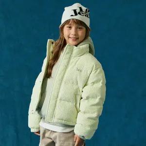 매장정품 LEE 리 Lee Kids 코듀로이 크롭 패딩 점퍼 민트 LK2504JU70MI 1145514