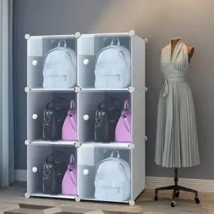 (선택 4칸B(1열4층))조립식 수납장 핸드백 보관함 가방 정리함 1열4칸