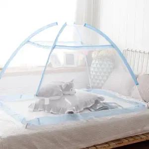 원터치 모기장 아동용 미니 사이즈 여름 텐트 침대 침대형 촘촘 그물망 유아용