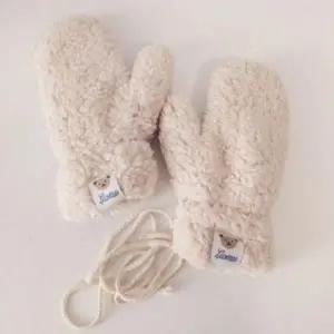 양털 후리스 여성 장갑 겨울 벙어리